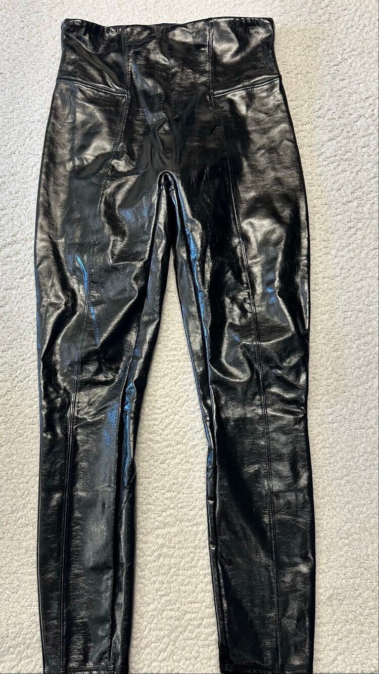 Spanx Faux Patent Leather Leggings Medium